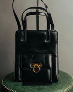 “Salvatore Ferragamo“ 1998-2003 Gancini patent leather handbag