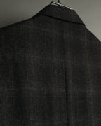 “PRADA” 90’s-00’s Wool cashmere checked tailored jacket