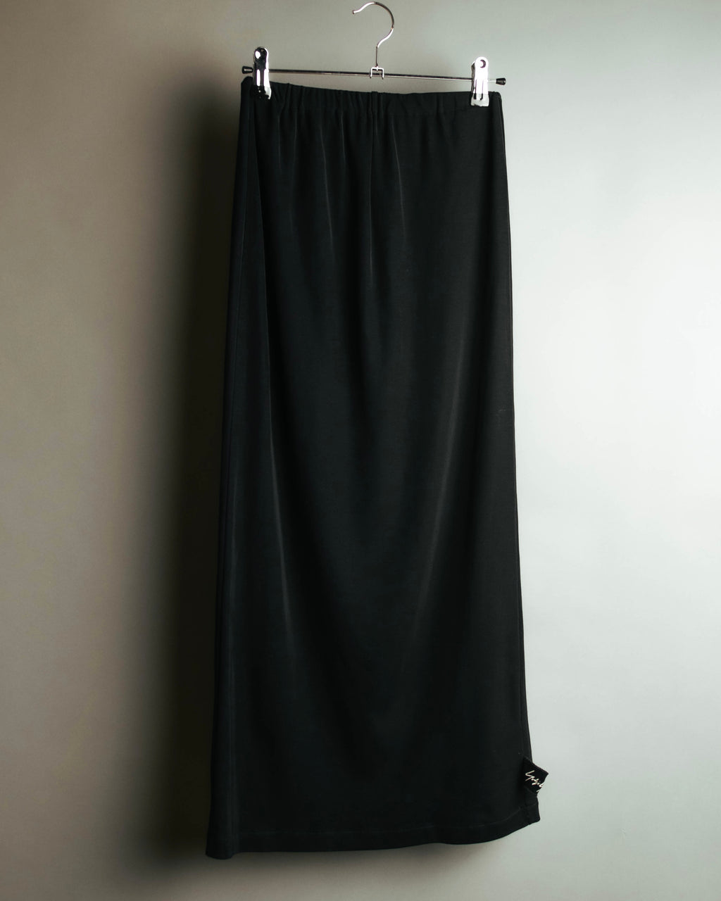 "Y's" Minimal black maxi skirt