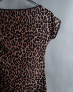 "DOLCE & GABBANA" Leopard print short cut and sew