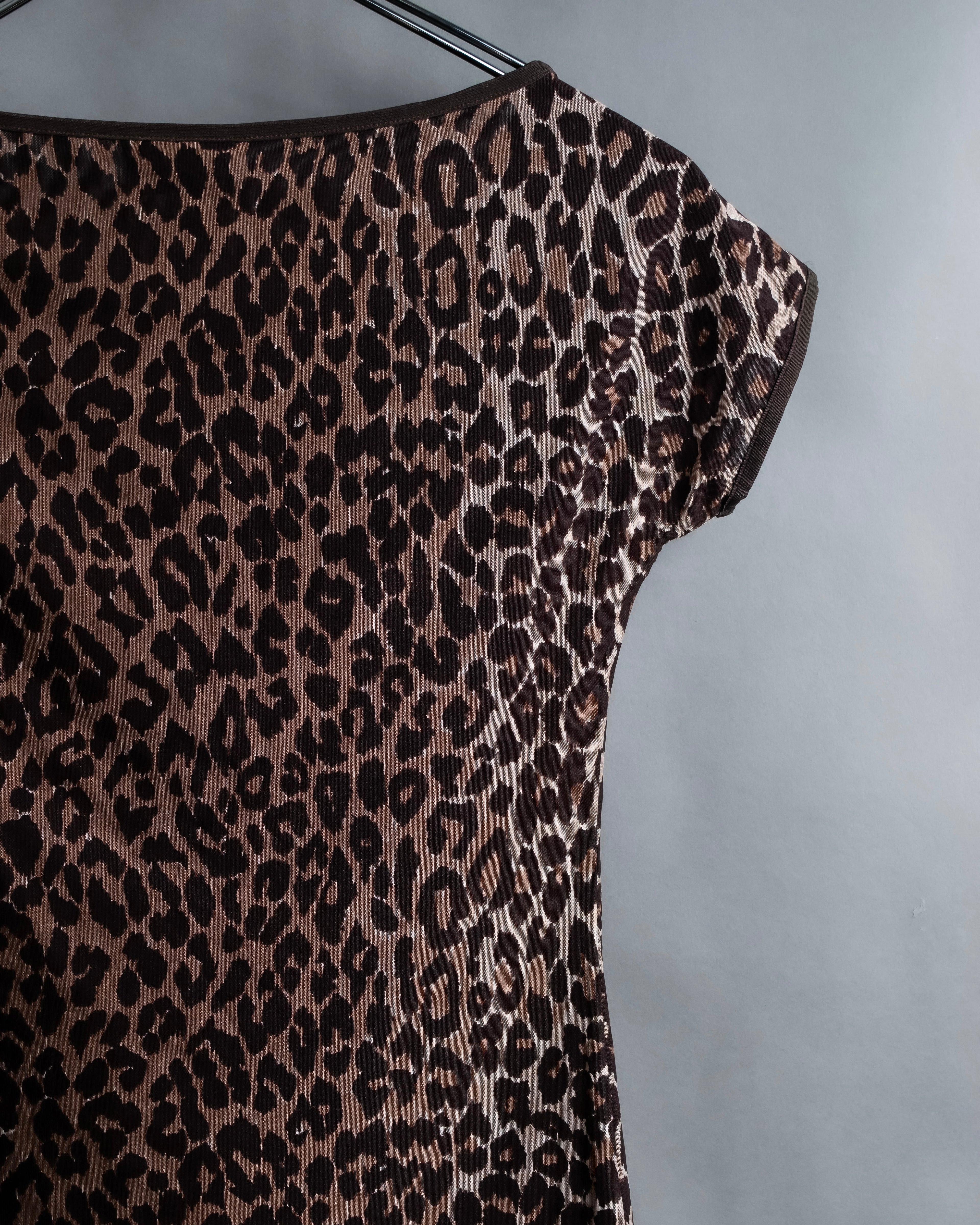 "DOLCE & GABBANA" Leopard print short cut and sew