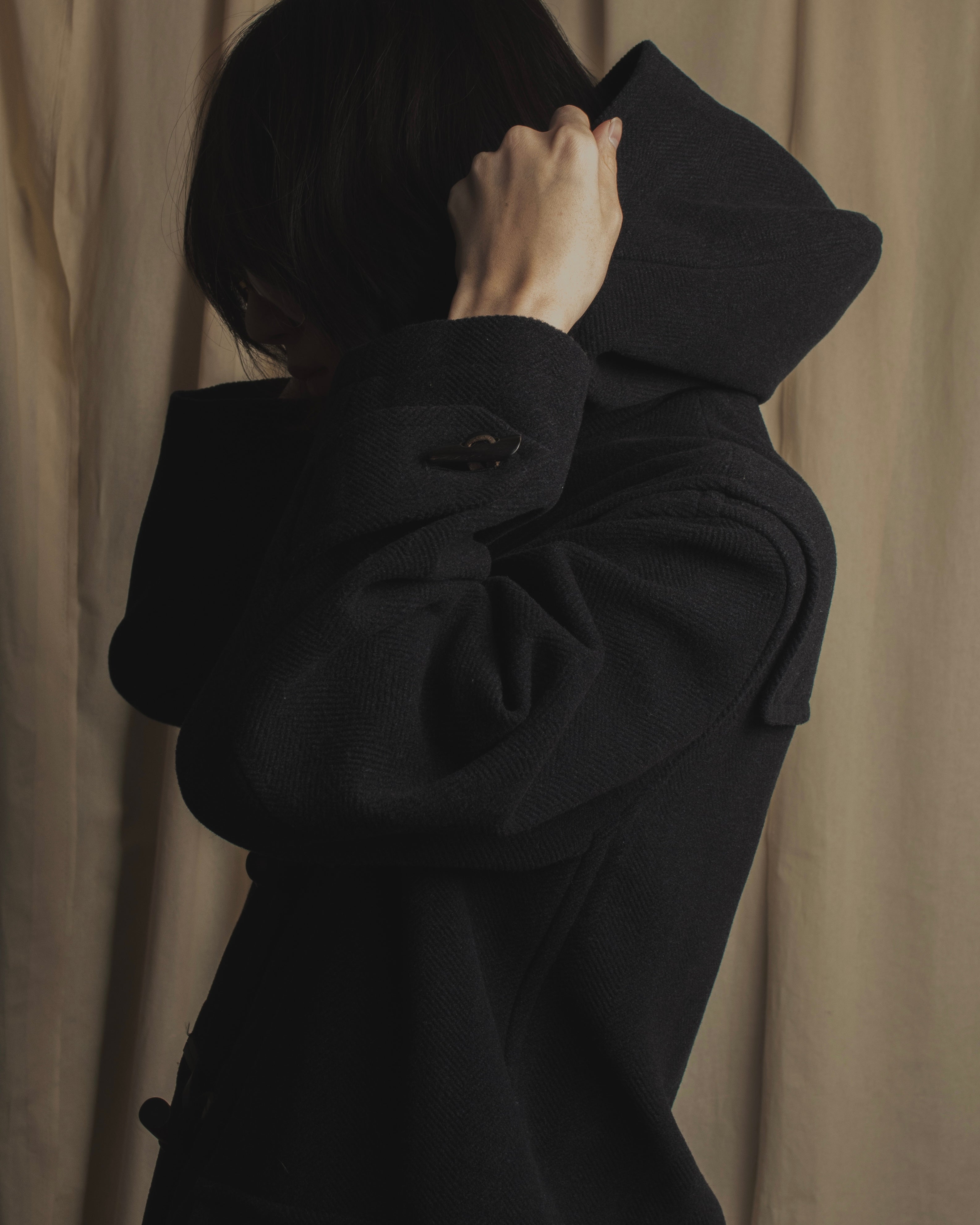 Abrigo tipo duffle de herencia de los años 90 de Burberrys con capucha forrada de cuadros