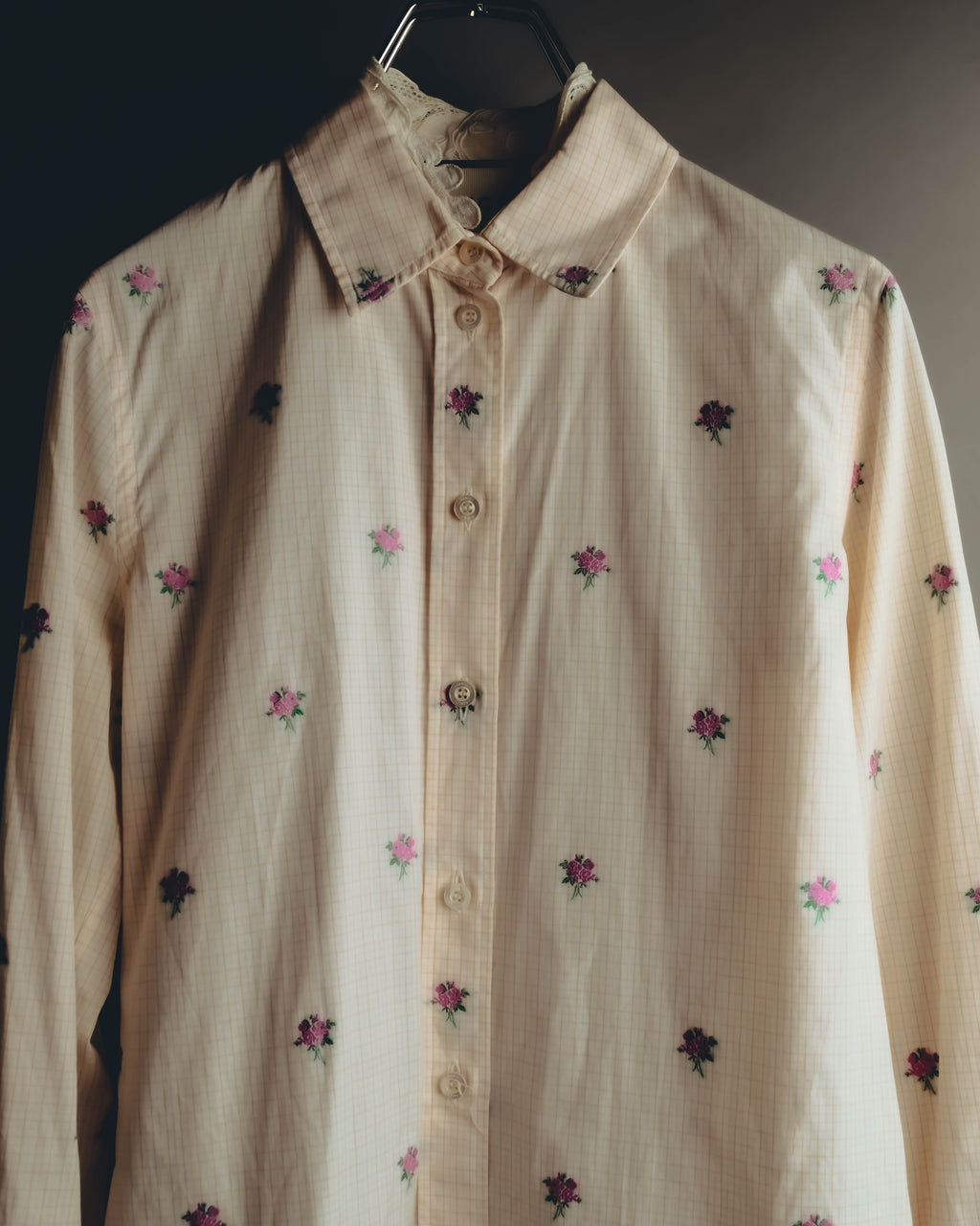 "GUCCI" 2010's-20's Romantic embroidered lace blouse