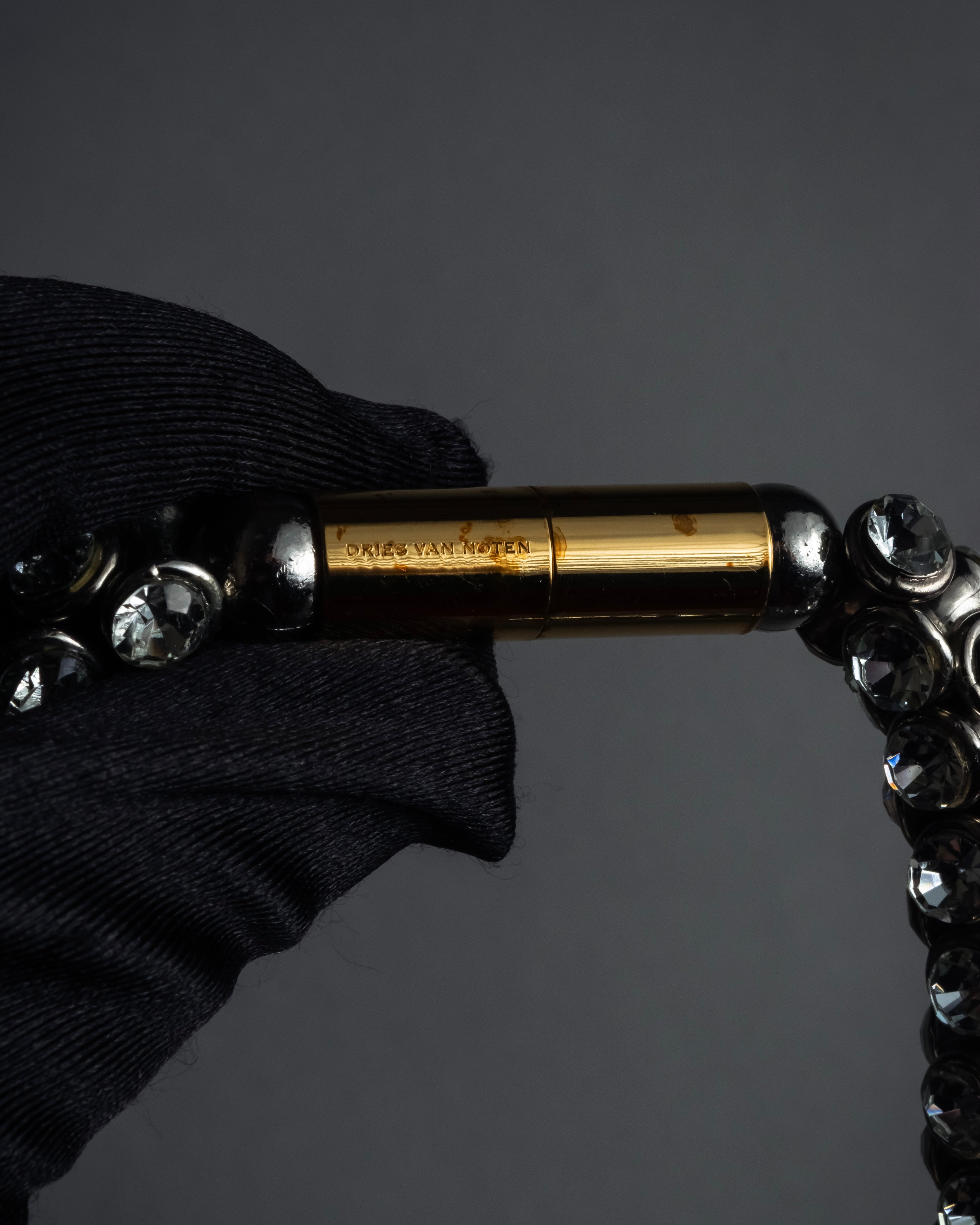 "DRIES VAN NOTTEN" 2022's Double crystal detail magnetic choker