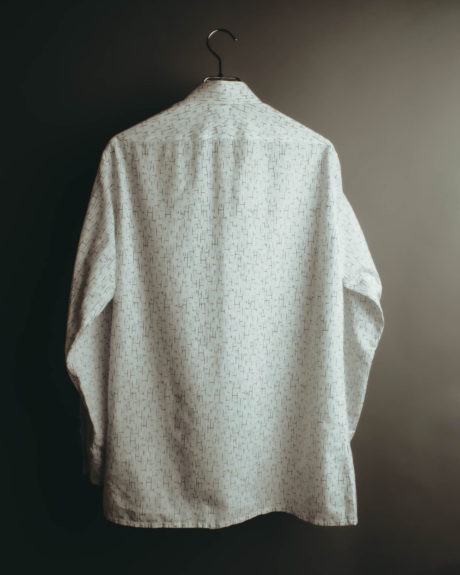 "Hermès" 00's-10's Monogram print cotton long sleeve shirt