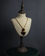 "YVES SAINT LAURENT" Vintage drop motif gold chain necklace