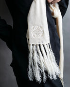 "LOEWE" Shiny silk anagram logo stole