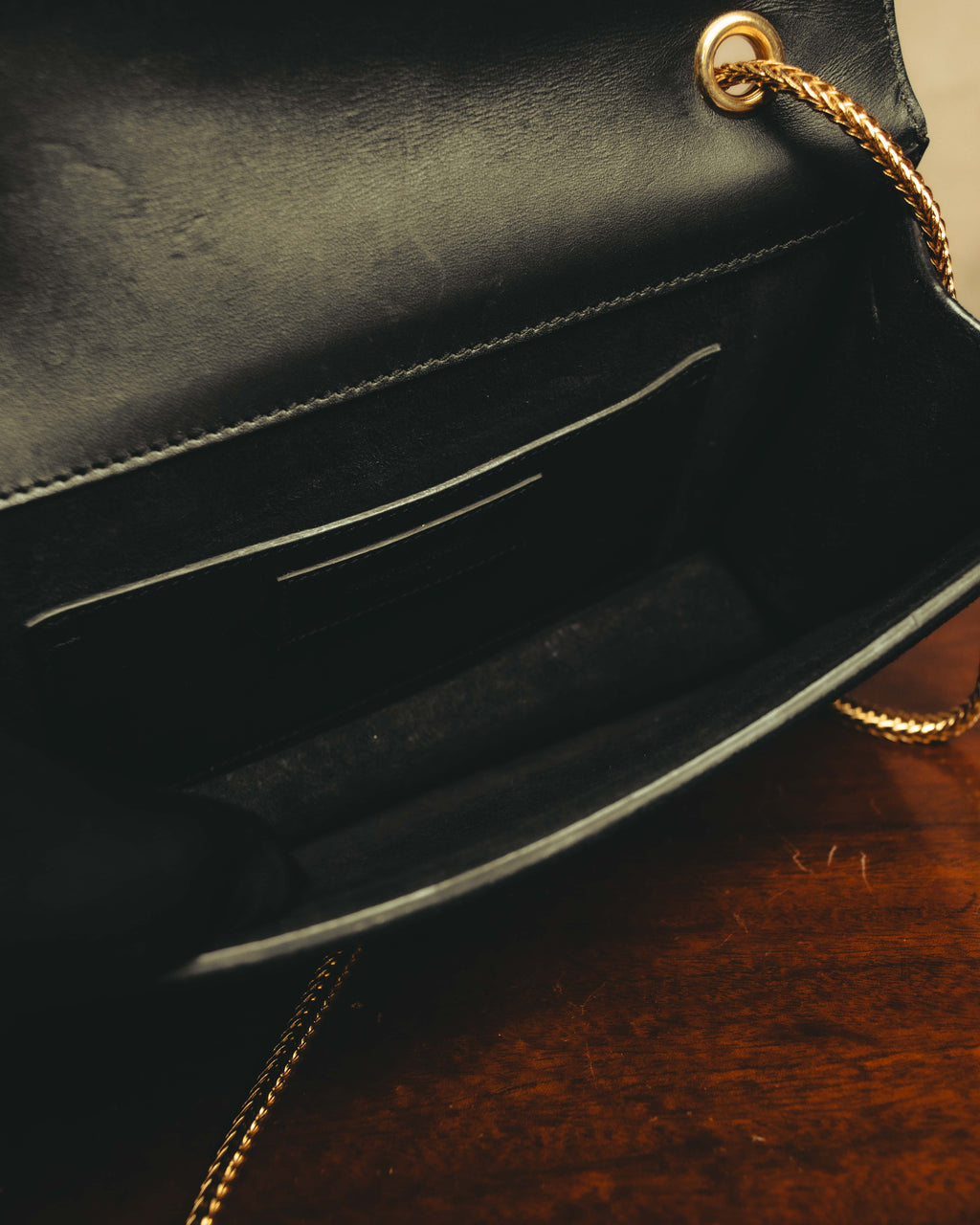 -SPECIAL- "Saint Laurent" 2013-2017 Betty suede and leather geometric flap chain shoulder bag