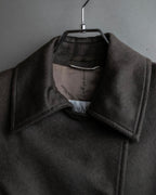 "Max Mara" Diagonal front button design stand collar jacket
