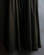 "SUPPORT SURFACE" Belted gather design flare long skirt
