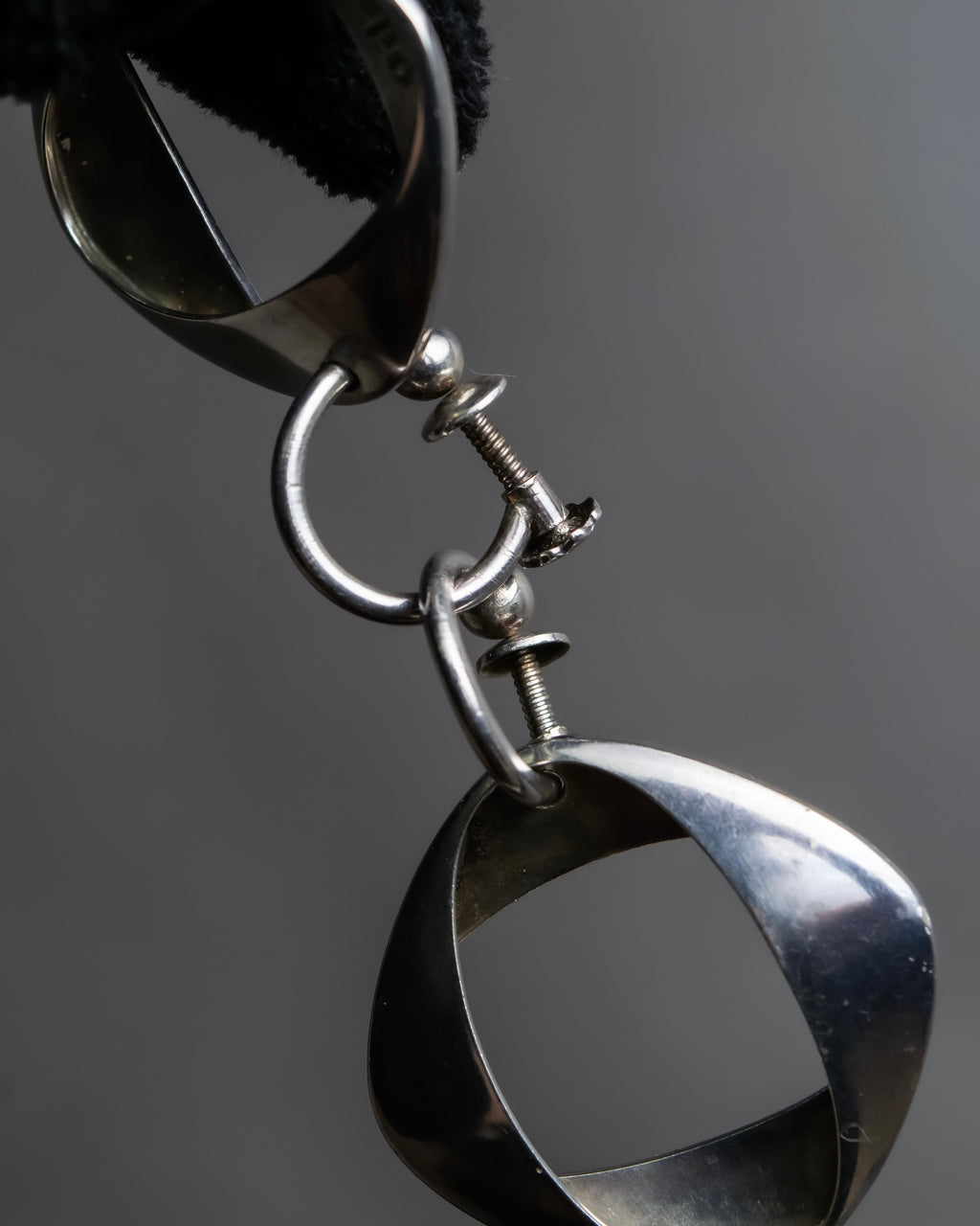 "GEORG JENSEN" Henning Koppel design sculptural silver earring