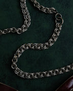 "BALENCIAGA" Gold glitter leaf motif necklace