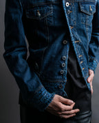 “D&amp;G” Tweed attached bijou button denim jacket
