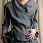 "Max Mara" 2way shape jacket & box pleated mid length skirt set up