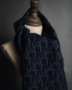 "Christian Dior" 70’s-80’s oblique jacquard merino wool stole