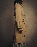 -SPECIAL- “HERMÈS” 90’s-00’s Margiela era draped wool trench coat