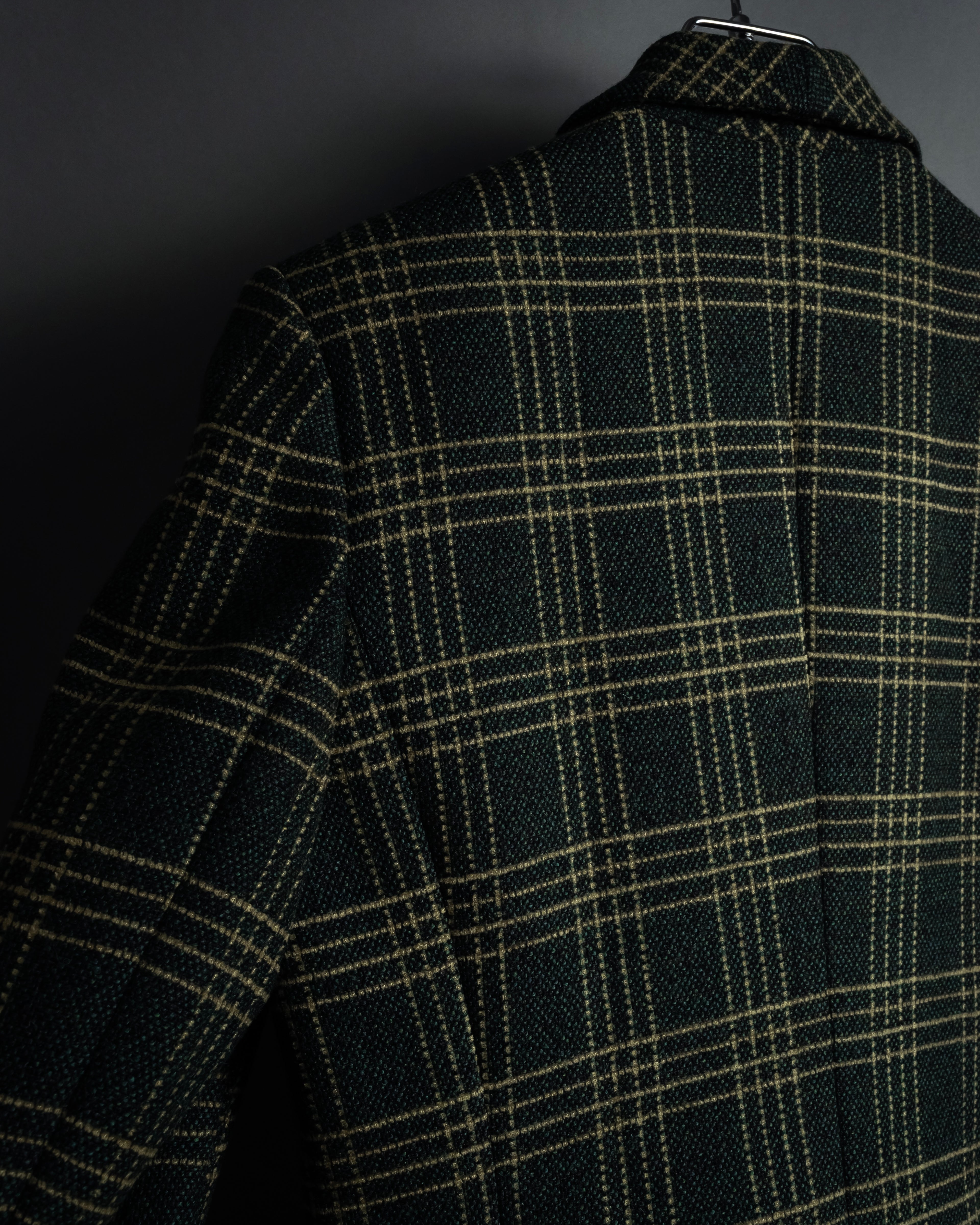 "Christian Dior" Windowpane check tailored jacket