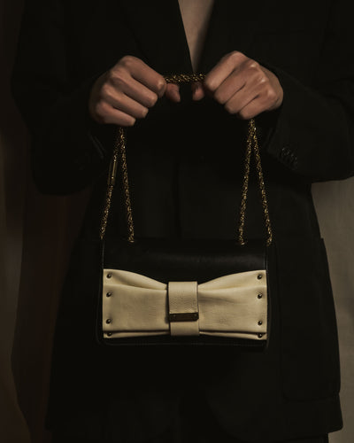 "Chloe" June bow-detail chain shoulder bag