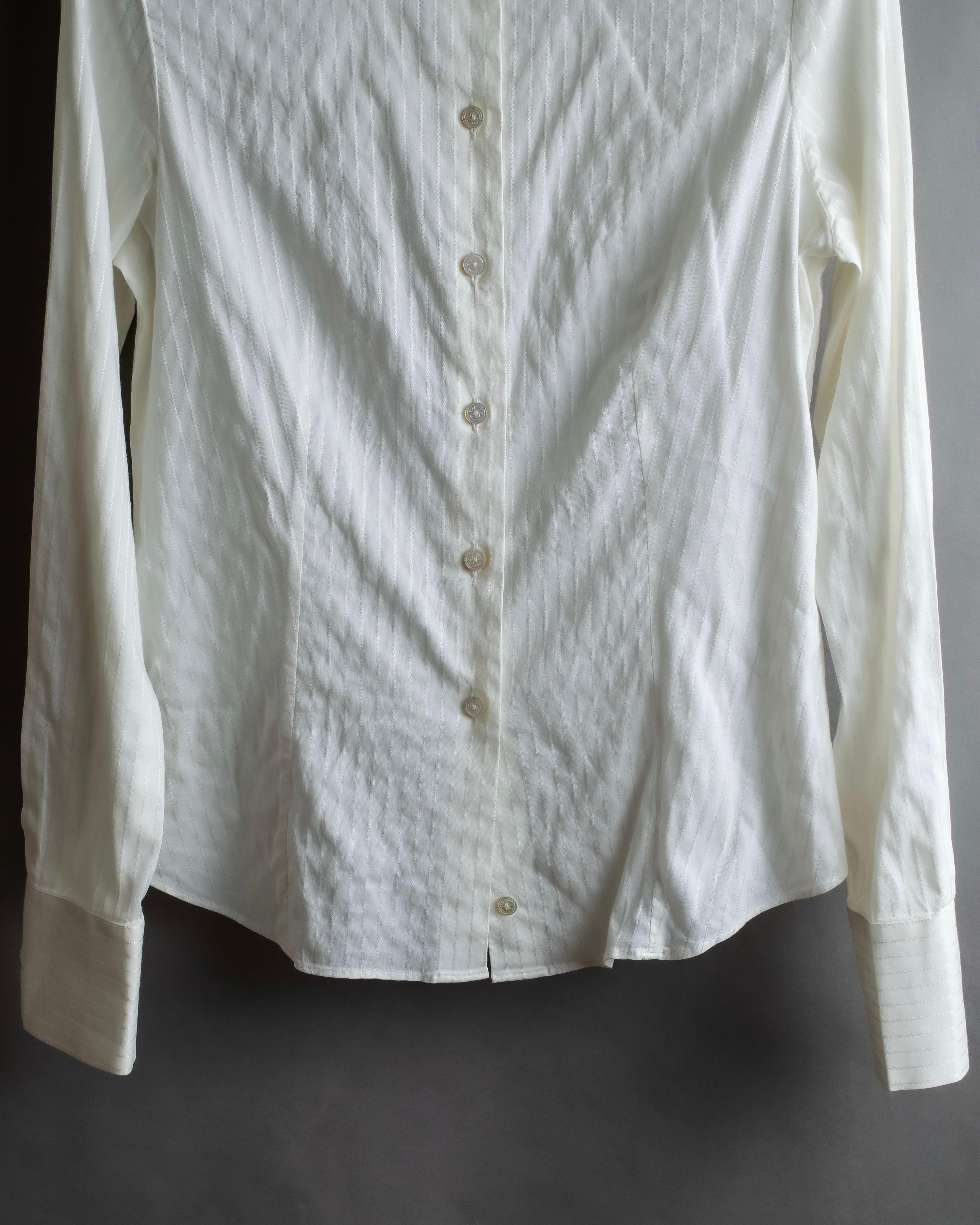 "GIORGIO ARMANI" Delicate striped white shirt