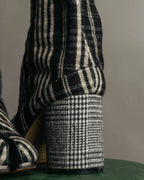 -SPECIAL- "Maison Margiela"2015's Tabi striped fabric ankle boots