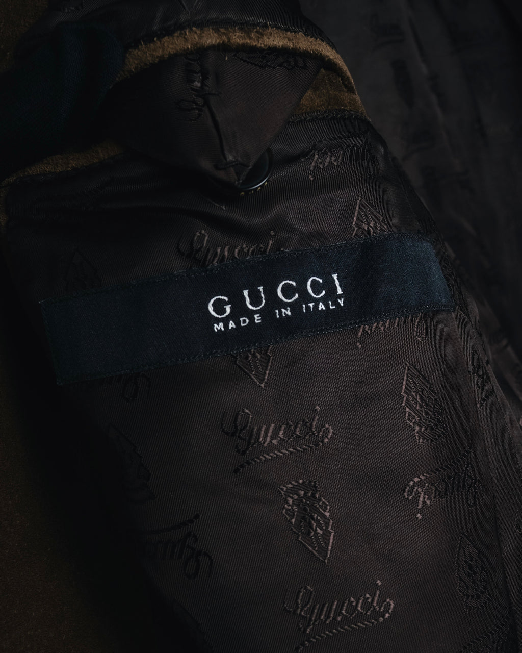 "GUCCI"Mid 2000s suede & smooth leather combination tailored jacket