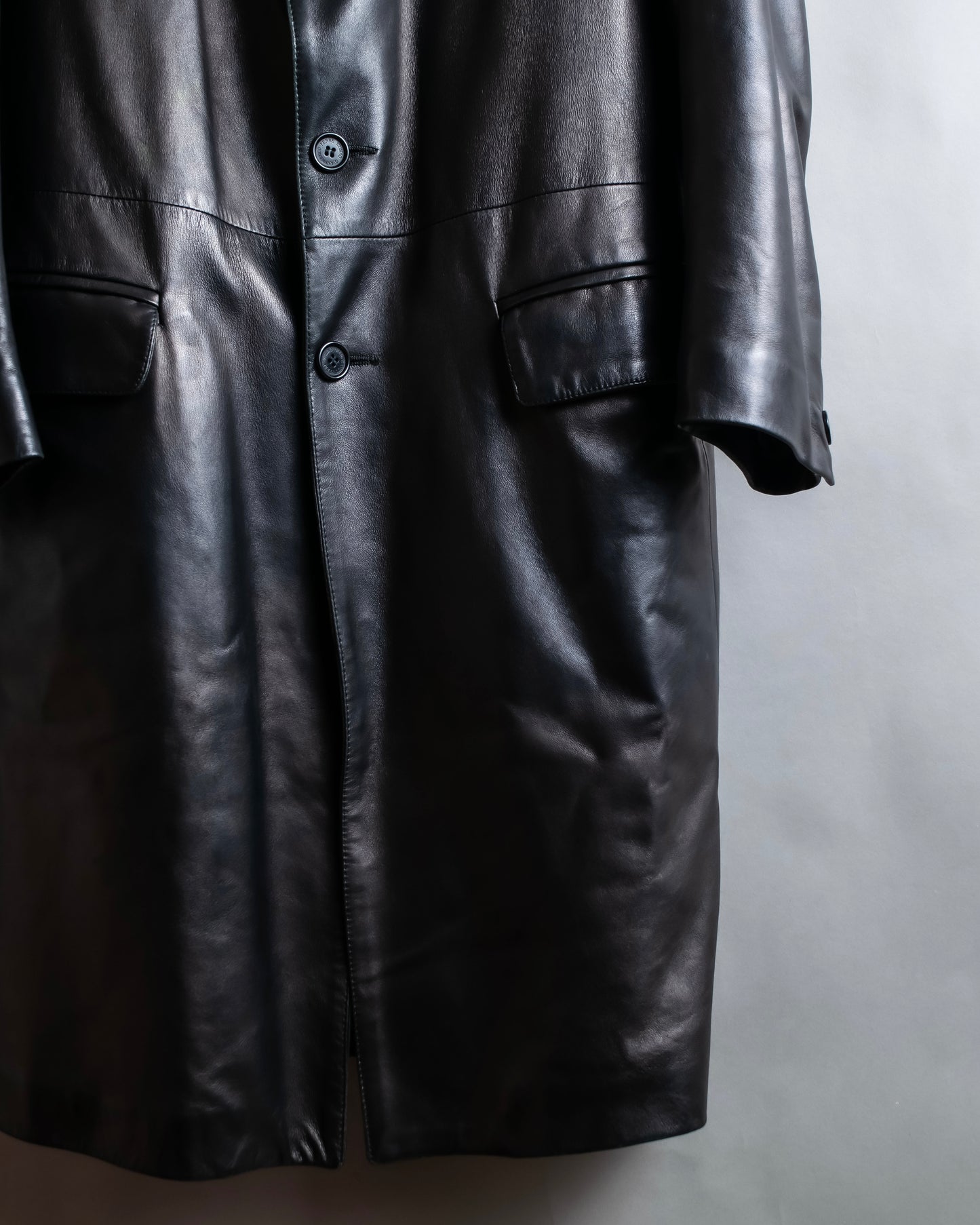 "GIANFRANCO FERRE" Oversized lamb leather chester coat