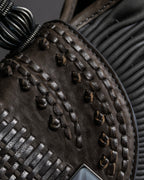 "Christian Dior" John Galliano period Gathering design leather hand bag