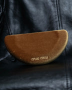 "Miu Miu" reddish brown sporty sunglasses