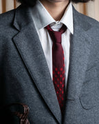"DIOR" Red dot pattern narrow necktie