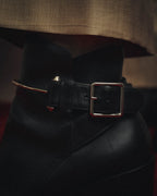 -SPECIAL- “BALENCIAGA” 2014-16’s Metal bar leather ankle boots
