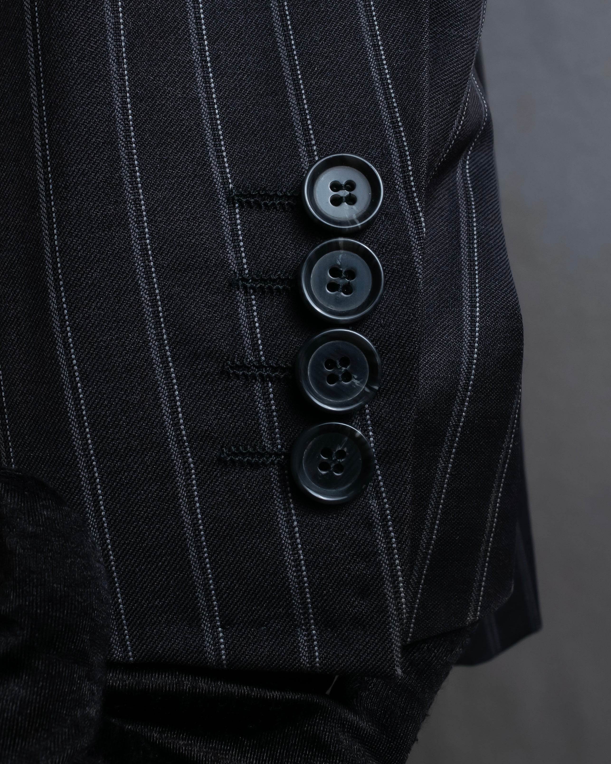 "Dolce & Gabbana" Pinstripe vertical lines emphasized tailored jacket