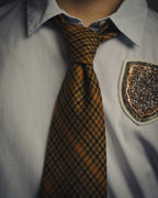 -SPECIAL- “HERMÈS” 70’s-90’s Glen plaid cashmere tie