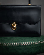 –SPECIAL– “HERMES” 50’s-60’s Escale box calf top handle bag