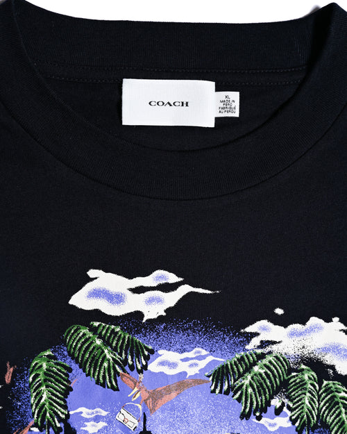 COACH/ “Rexy 10th Birthday Jungle Relaxed T-Shirt” Navy
