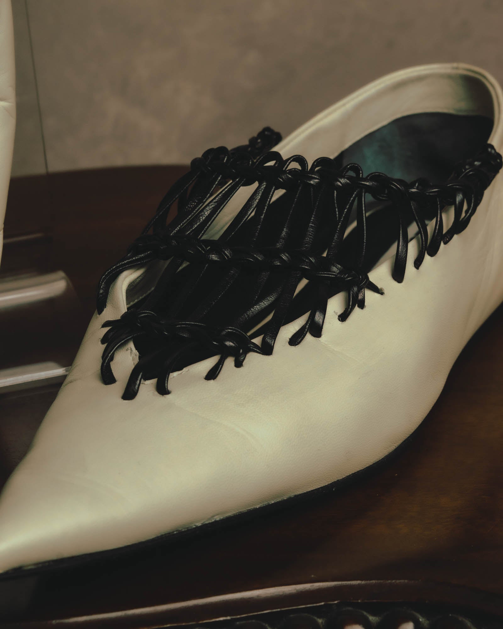 -SPECIAL- “JIL SANDER” 2020’s interwoven strap pointed-toe flat shoes