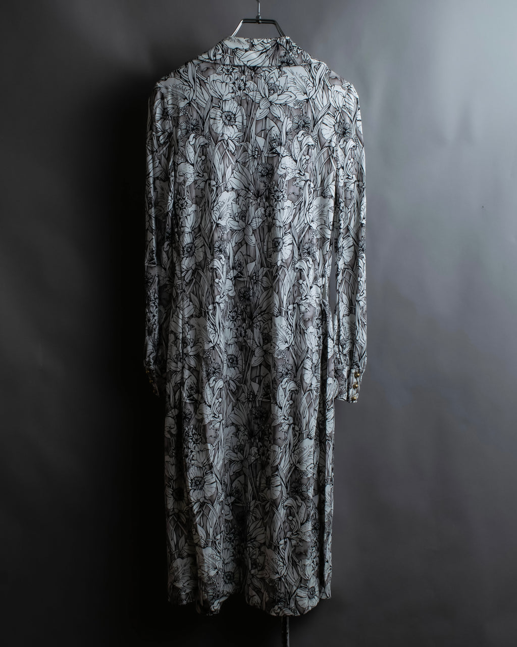 "GUCCI" Monotone floral print wrap dress