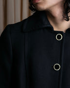 "ALBERTA FERRETTI" Large button shaped flare silhouette soutien collar coat