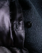 "DIANE VON FURSTENBERG" Fur docking design belted long coat