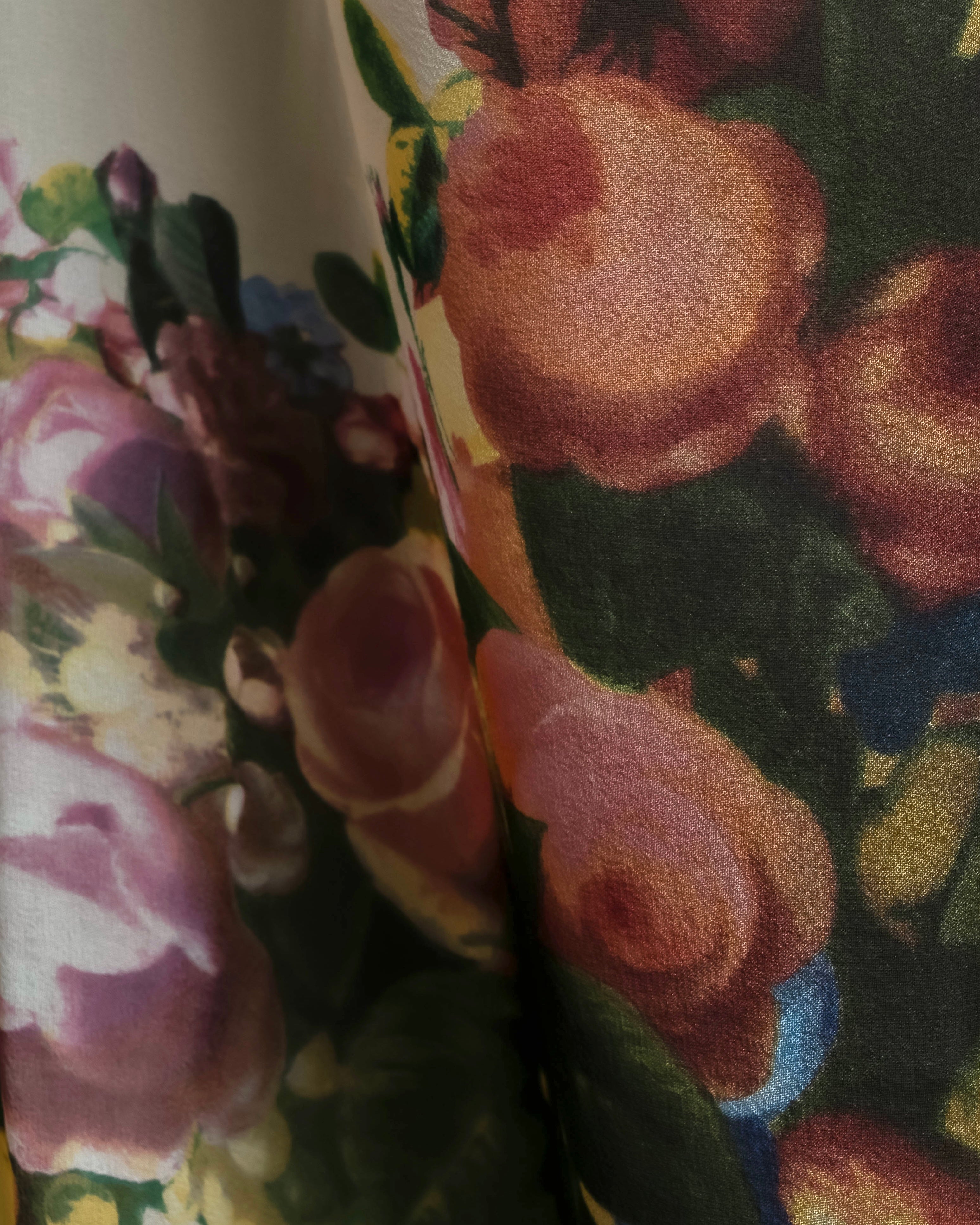 "Christian Dior" Wreath floral design silk scarf