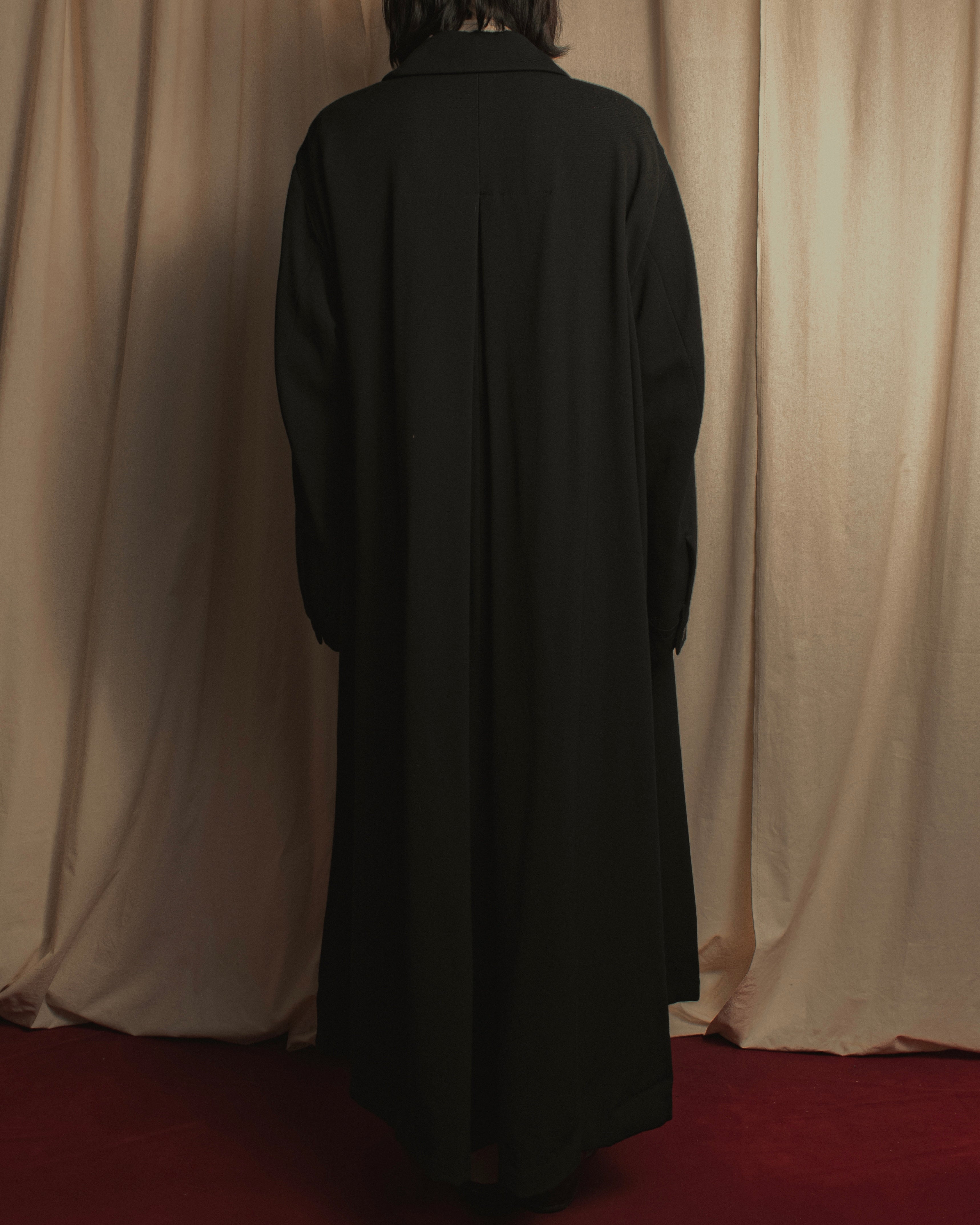 -SPECIAL- "Y's" 15AW Cape design panel oversized stand collar coat