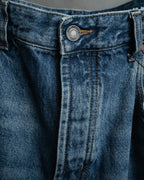 -SPECIAL- “SAINT LAURENT” 2023’s Long extreme baggy faded denim jeans