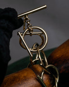 "Salvatore Ferragamo" Gancini motif layered gold bracelet