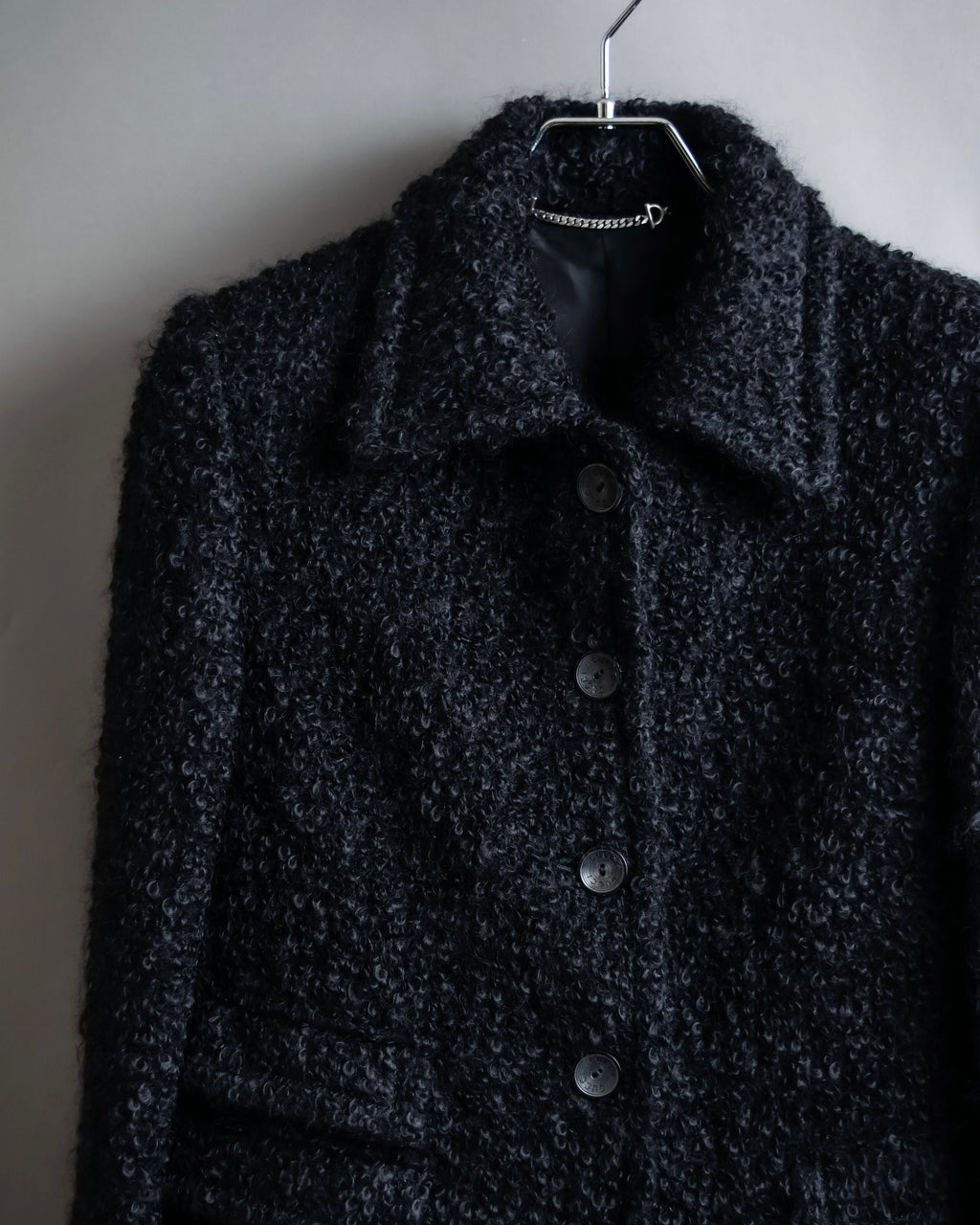 "GUCCI" Compact pattern bouclé wool jacket
