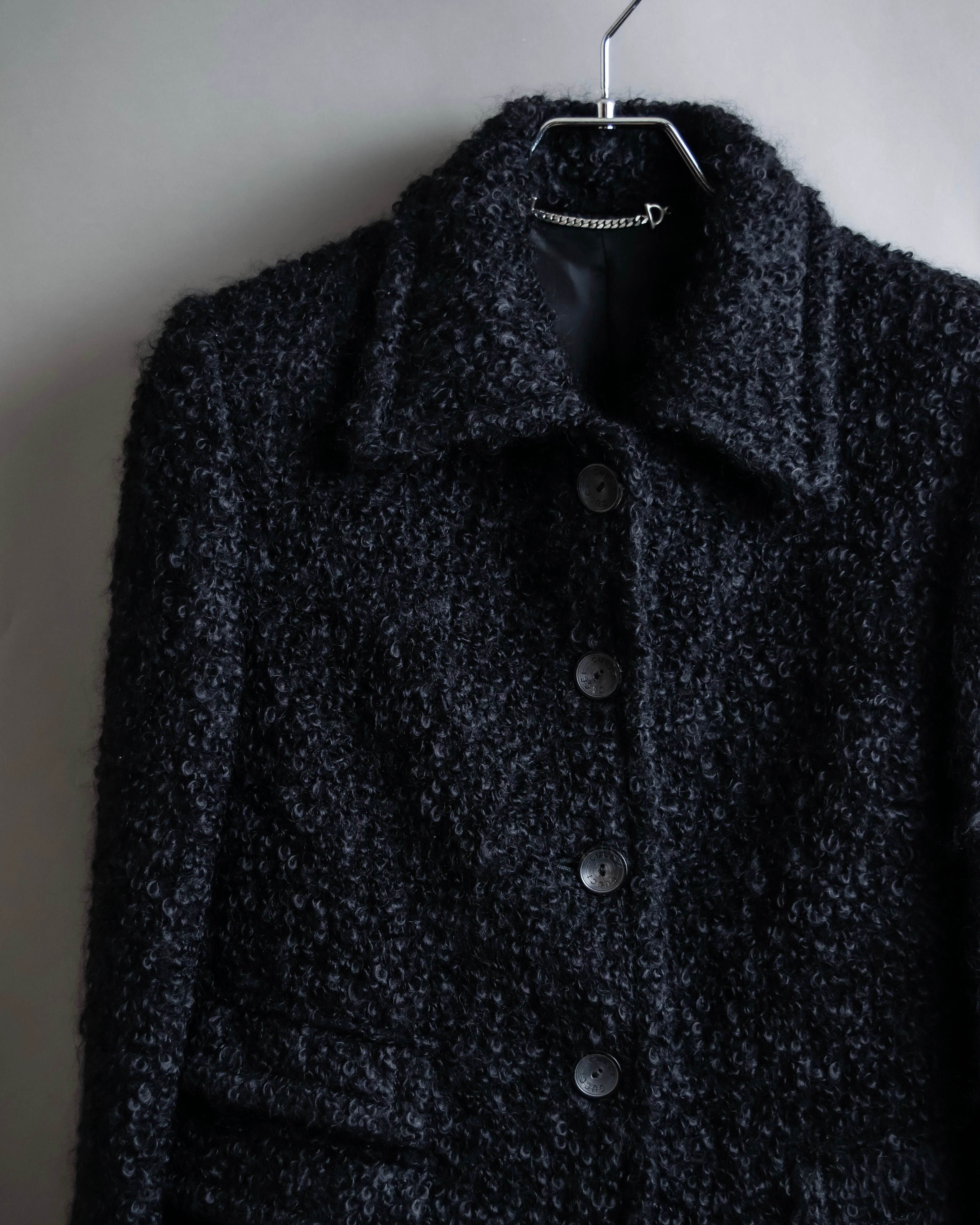 "GUCCI" Compact pattern bouclé wool jacket