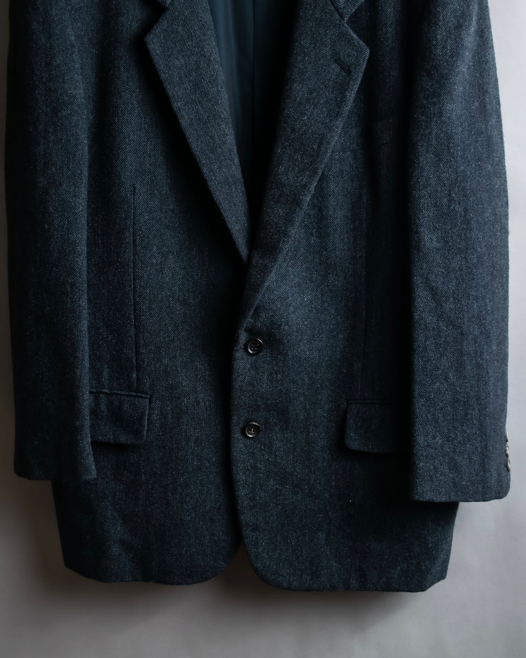 "COMME des GARCONS HOMME DEUX" Box silhouette heather grey tailored jacket
