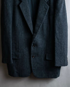 "COMME des GARCONS HOMME DEUX" Box silhouette heather grey tailored jacket