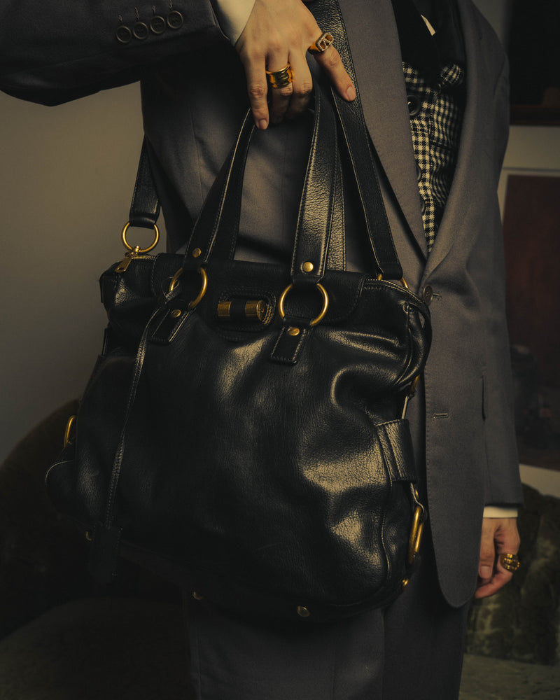 "–SPECIAL– Yves Saint Laurent" 00's-10's Soft leather 2-way handbag