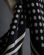 "JEAN PAUL GAULTIER" Classical dot pattern silk scarf