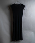 "GIANNI VERSACE" Tassel lace-up design A-line silhouette black dress