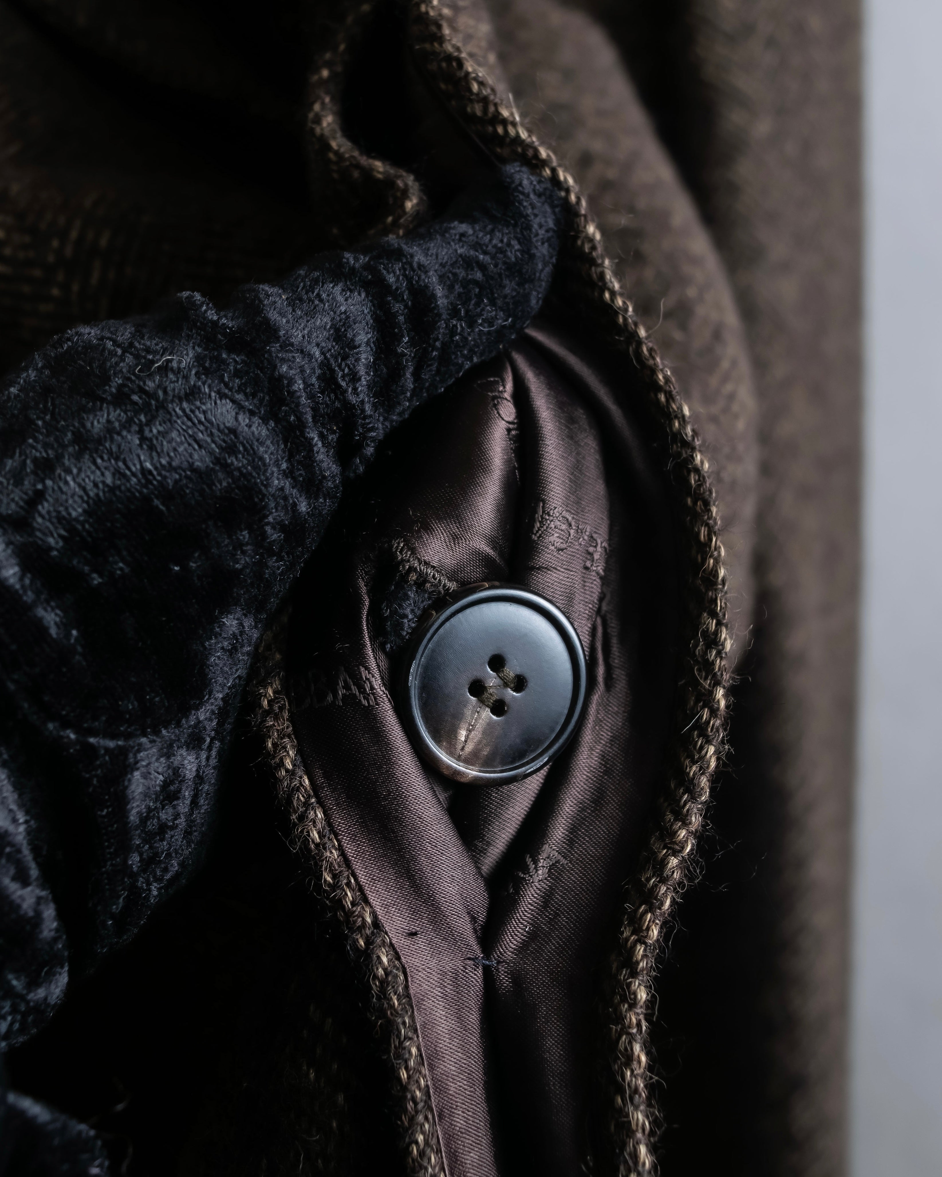 "Dolce &amp; Gabbana" Herringbone pattern slim shape chester coat